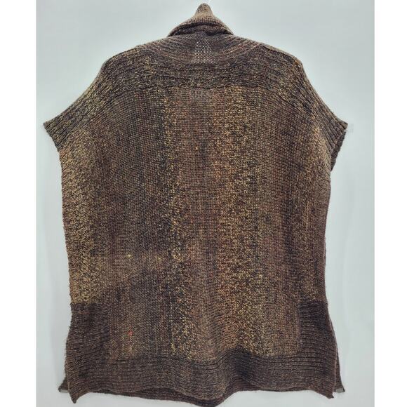 Chico's Brown Chuck Knit Cowl Neck Unstructured Cozy Bohemian Sweater - Picture 3 of 12